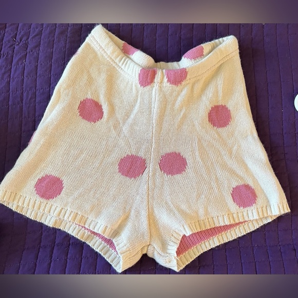 Two-Piece Off the Shoulder Crop Sweater w/ Shorts - Picture 2 of 3